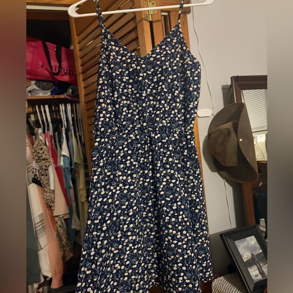 SHEIN Navy Floral Dress